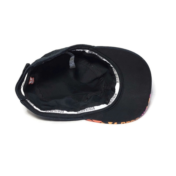 Cabo by Robin Ruth Cadet Style Black Hat Spiral Color Lettering Brim Army Cap - Picture 8 of 12